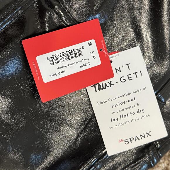 Spanx Faux Leather Leggings - Black, Size Small - Picture 2 of 3